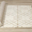 Fergus White Beige Patterned Rug by Kalora Interiors