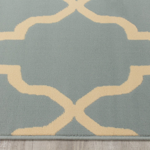 Fiona 3603_5855 Blue Cream Ogee Pattern Area Rug by Novelle Home