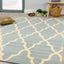 Fiona 3603_5855 Blue Cream Ogee Pattern Area Rug by Novelle Home