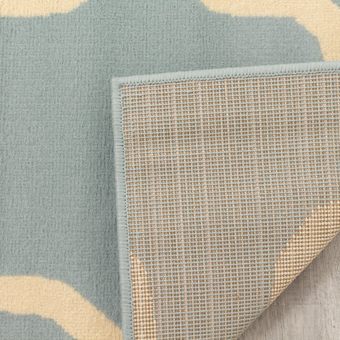 Fiona 3603_5855 Blue Cream Ogee Pattern Area Rug by Novelle Home