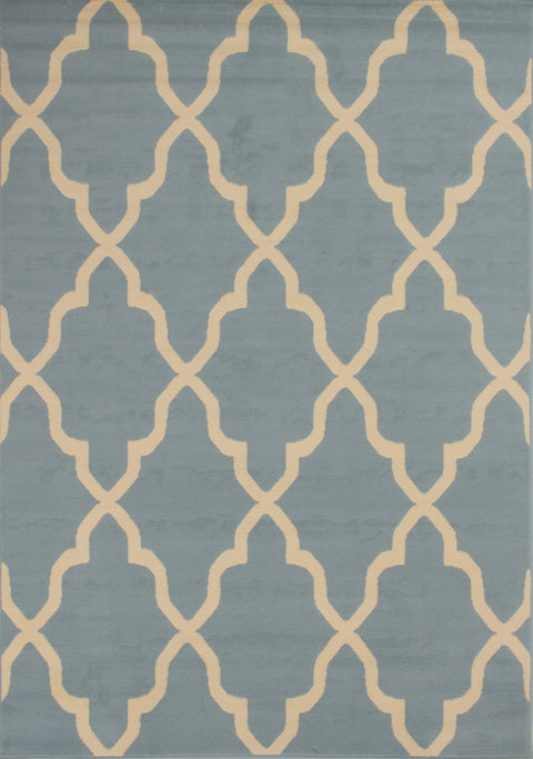 Fiona 3603_5855 Blue Cream Ogee Pattern Area Rug by Novelle Home