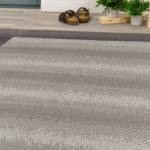 Fiona 3612_9922 Grey Dark Border Rug by Novelle Home