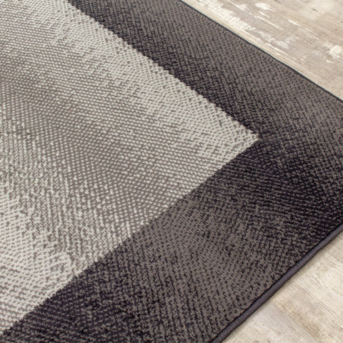 Fiona 3612_9922 Grey Dark Border Rug by Novelle Home