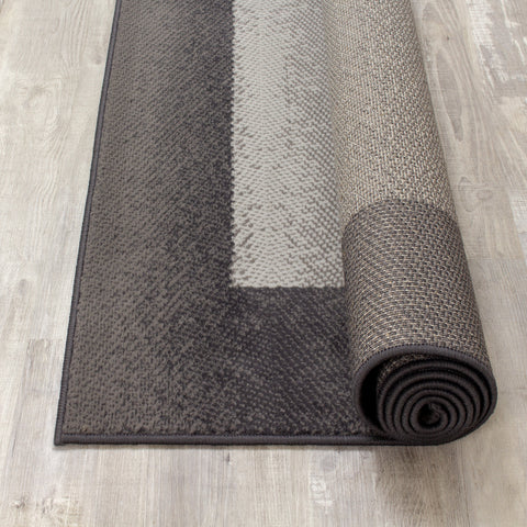 Fiona 3612_9922 Grey Dark Border Rug by Novelle Home