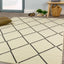 Fiona 3617_0933 White Black Lattice Area Rug by Novelle Home