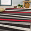 Fiona 3637_1945 Black Grey Red Marble Track Area Rug by Novelle Home