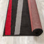 Fiona 3637_1945 Black Grey Red Marble Track Area Rug by Novelle Home