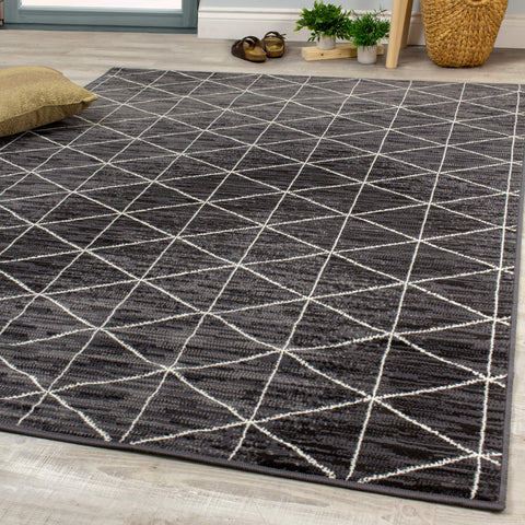 Fiona 5031_6922 Grey Cream Tri-Structure Area Rug by Novelle Home