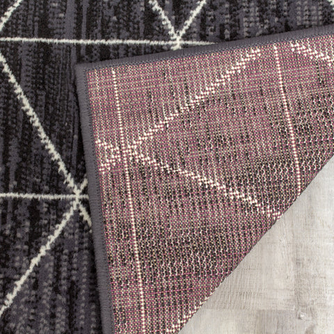 Fiona 5031_6922 Grey Cream Tri-Structure Area Rug by Novelle Home