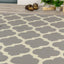Fiona 5034_9944 Grey White Classic Ogee Area Rug by Novelle Home