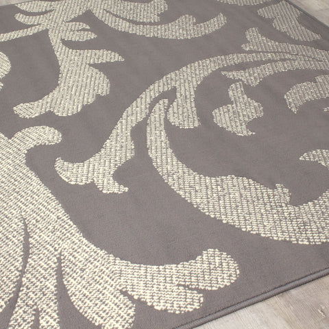 Fiona 701300_11922 Grey Cream Whirling Area Rug by Novelle Home