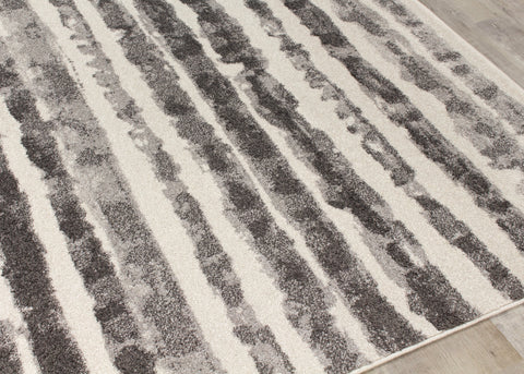 Focus 8911_9343 Grey Marker Stripes Area Rug by Kalora Interiors