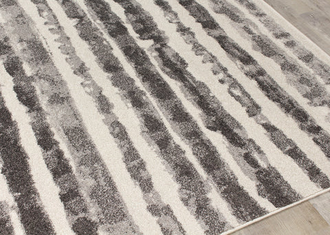 Focus Grey Marker Stripes Rug by Kalora Interiors