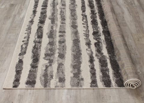 Focus 8911_9343 Grey Marker Stripes Area Rug by Kalora Interiors