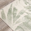 Focus Cream Green Palm Branch Rug by Kalora Interiors