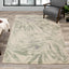 Focus Cream Green Palm Branch Rug by Kalora Interiors