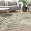 Focus Cream Green Palm Branch Rug by Kalora Interiors