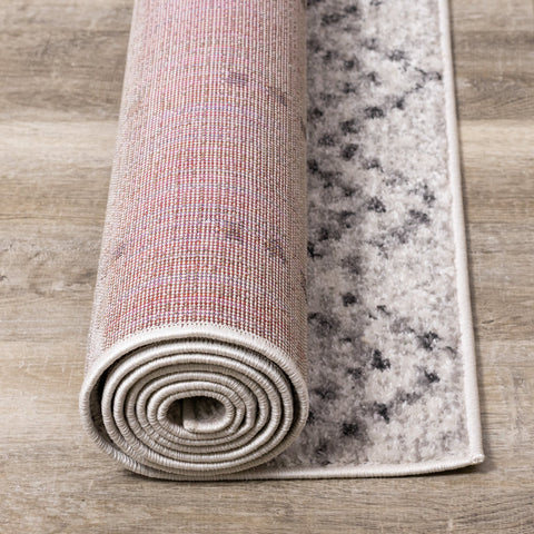 Focus Grey White Banded Global Inspired Rug by Kalora Interiors