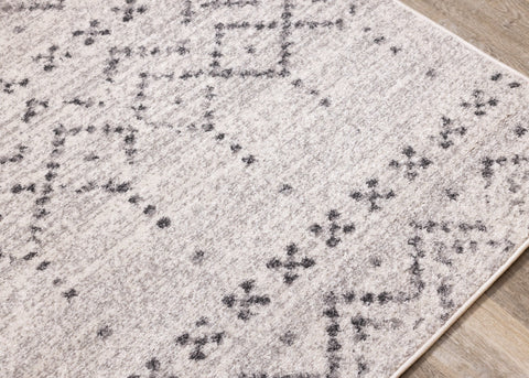 Focus Grey White Banded Global Inspired Rug by Kalora Interiors