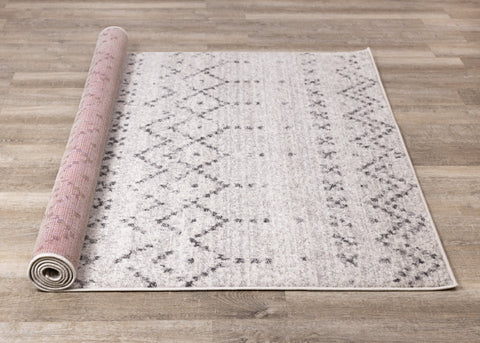Focus Grey White Banded Global Inspired Rug by Kalora Interiors
