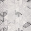 Focus Grey Cream Distressed Triangle Vertical Column Rug by Kalora Interiors
