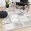 Focus Grey White Squares Rug by Kalora Interiors