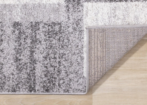 Focus Grey White Squares Rug by Kalora Interiors