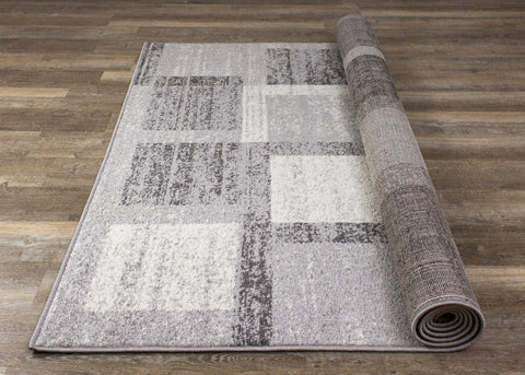 Focus D457_9636 Grey White Squares Rug By Kalora Interiors