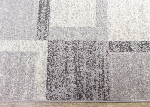 Focus D457_9636 Grey White Squares Rug By Kalora Interiors