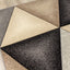 Freemont Grey Beige Brown Triangles Rug by Kalora Interiors