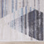 Fresco Cream Blue Grey Distressed Diamond Pattern Rug by Kalora Interiors