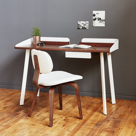 Gander Desk | Walnut & White