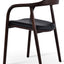 INFINITY ARM DINING CHAIR PPM FR BLACK 902 ASH WOOD WALNUT FINISH