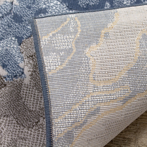 Intrigue Beige/Blue/Cream Rushing Water Rug by Kalora Interiors