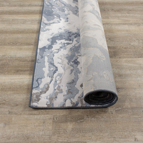 Intrigue Beige/Blue/Cream Rushing Water Rug by Kalora Interiors
