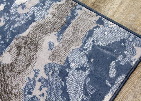 Intrigue Beige/Blue/Cream Rushing Water Rug by Kalora Interiors
