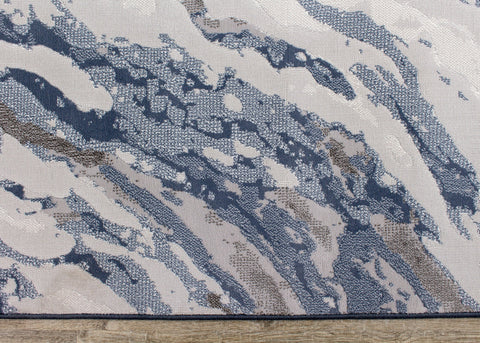 Intrigue Beige/Blue/Cream Rushing Water Rug by Kalora Interiors