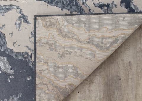 Intrigue Beige/Blue/Cream Rushing Water Rug by Kalora Interiors