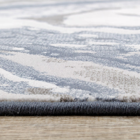 Intrigue Beige/Blue/Cream Rushing Water Rug by Kalora Interiors