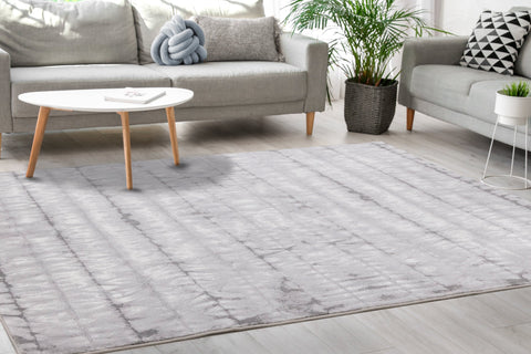 Intrigue White Grey Faded Distressed Rug by Kalora Interiors