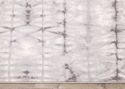 Intrigue White Grey Faded Distressed Rug by Kalora Interiors
