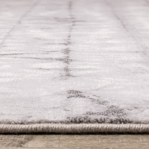 Intrigue White Grey Faded Distressed Rug by Kalora Interiors