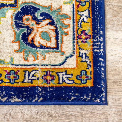 Jasper 9381_81 Grey Orange Colourful Traditional Oriental Style Area Rug by Novelle Home
