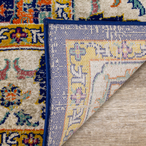 Jasper 9381_81 Grey Orange Colourful Traditional Oriental Style Area Rug by Novelle Home