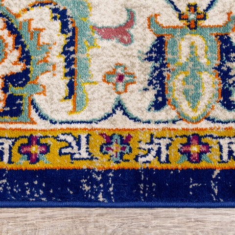 Jasper 9381_81 Grey Orange Colourful Traditional Oriental Style Area Rug by Novelle Home