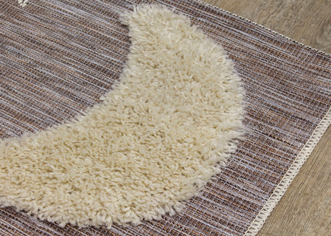 Kalora Kids 9643_T519 Cream Brown Sheep Rug By Kalora Interiors