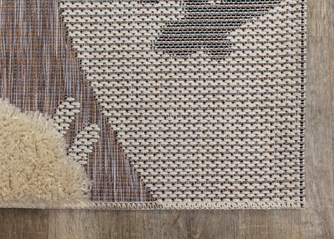 Kalora Kids 9643_T519 Cream Brown Sheep Rug By Kalora Interiors