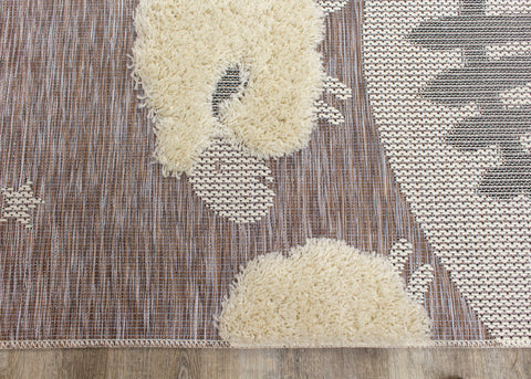 Kalora Kids 9643_T519 Cream Brown Sheep Rug By Kalora Interiors