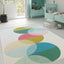 Kids Cream Green Yellow Circles Area Rug by Kalora Interiors