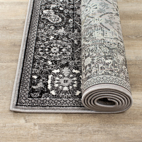 Kyla 11460_190 Grey Black Oriental Pattern Area Rug by Novelle Home